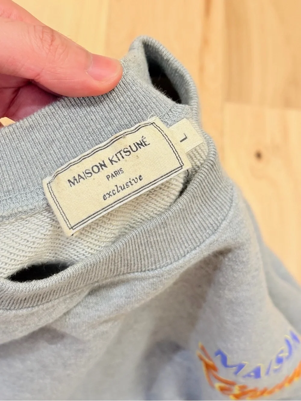 Maison Kitsuné Men’s French Terry Crewneck Sweater